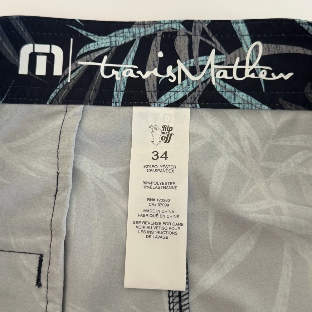 Travis Mathew Men's Trawler Board Shorts Dress Blues Color Size 34 - Picture 6 of 7